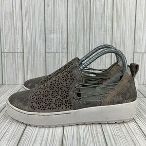 Jambu Erin Women's 8 Slip On Comfort Sneakers Shoes Metallic Laser Cut Leather
